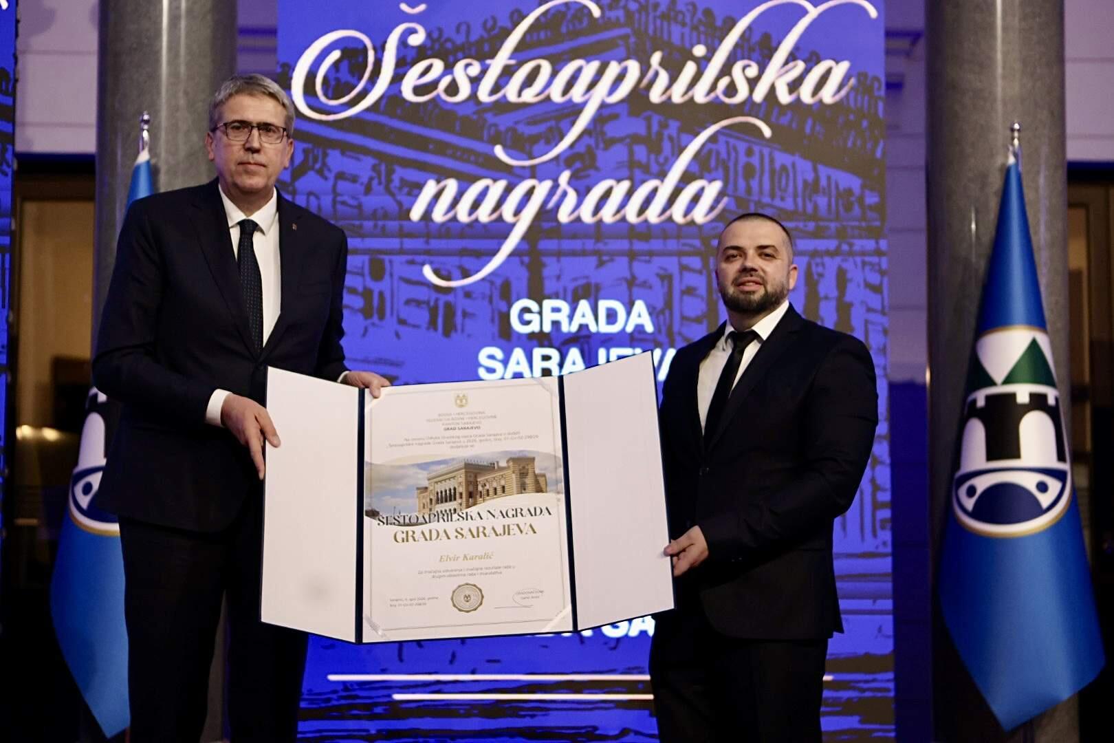 Predsjedniku Pomozi.ba uručena Šestoaprilska nagrada