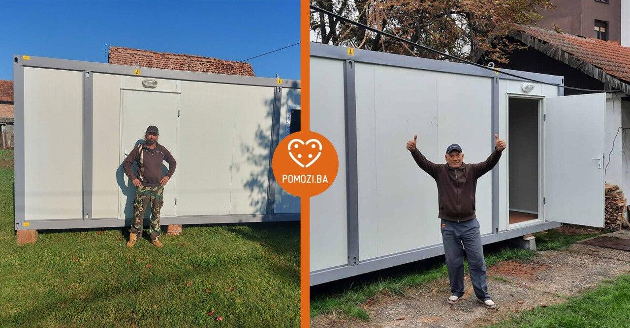 Željko i Zijad napokon mogu uživati u sigurnosti i toplini stambenih kontejnera
