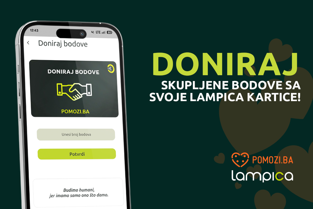 Lampica.ba osigurala više od 74.052 KM za projekte Udruženja Pomozi.ba